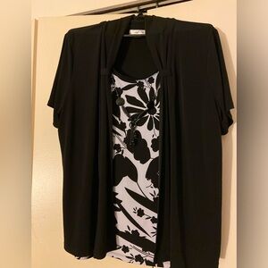 🆓w/purchase Women's XL top ...attached outer layer & attached neclace